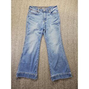 Wrangler Retro Jeans Womens Size 28x32 High Rise Trouser Boot Medium Wash